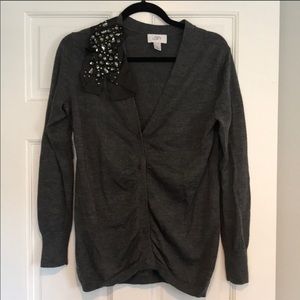 Loft | wool embellished sweater cardigan